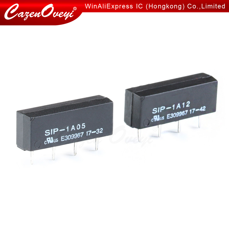Relay Module 5V - リードリレースイッチモジュール、5v、12v、dss41a05、SIP-1A05、SIP-1A12、4ピン、リードリレー、ロットあたり5個