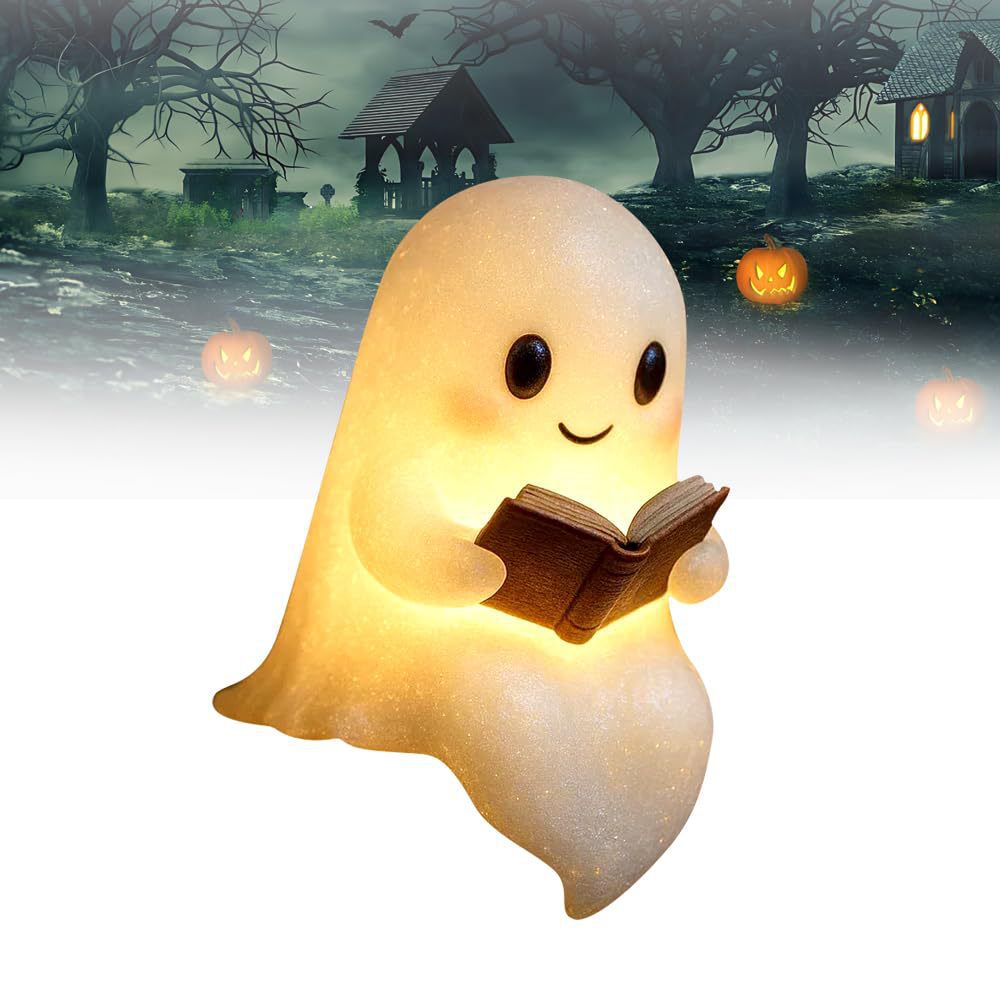 Diy Halloween Electronics - 新しいキュートなゴースト読書ブックランプ、キュートなゴースト読書ライトLED、ハロウィンクラフトオーナメントギフト