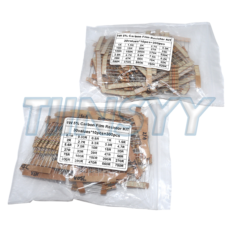 Diy Kit Elektronik - 300 個の抵抗キット 1W 5% カーボンフィルム抵抗 30