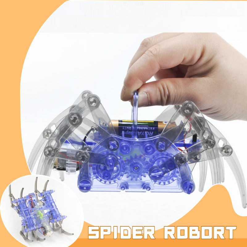 Diy Kit Elektronik - ホット販売新しい電動ロボットスパイダーおもちゃ DIY 教育幹ロボット組み立てキット子供のためのクリスマスハロウィン誕生日ギフト