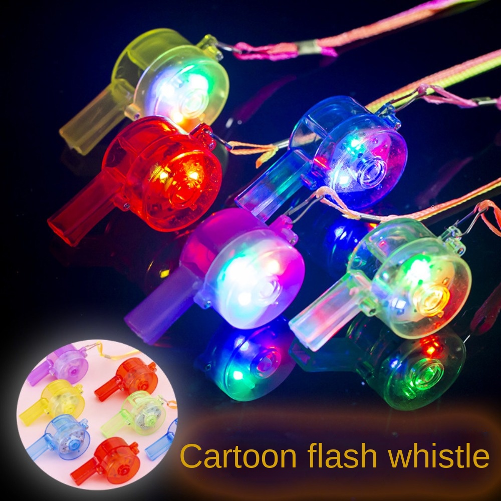 Diy Halloween Electronics - 5/10 個 LED 応援小道具フラッシュホイッスル子供の誕生日ハロウィンバースポーツパーティーカーニバルクリスマスパーティーギフト装飾