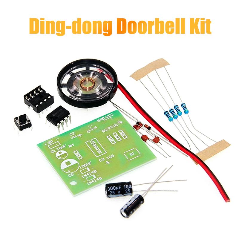 Diy Electronics Course - デュアルトーンディンドンNE555ドアベルDIY組み立てキットPCBはんだ付け練習用ティーンエイジャー向けSTEM教育電子工作コース用