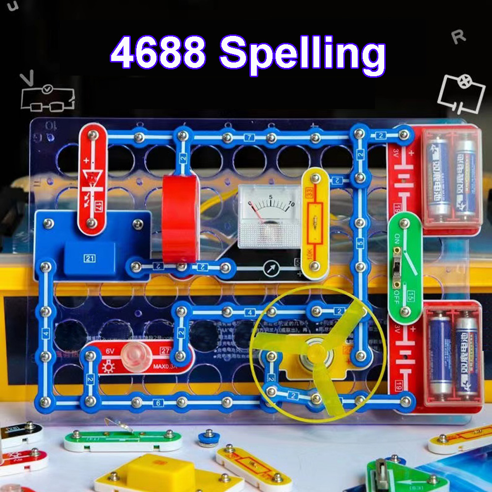 Diy Electronics Kits For Kids - 子供のための回路実験キット,科学教育アセンブリ,実験,巻尺,DIY