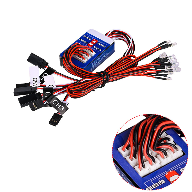 Led Assortment Kit - RC 12 LED照明システムキット スマートシミュレーションライト 1/10ドリフトオンロードRCカー ヨコモ