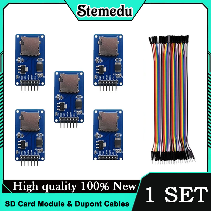 Sd Card Module Spi - 5 個のマイクロ SD カードモジュールと 40P デュポンケーブル