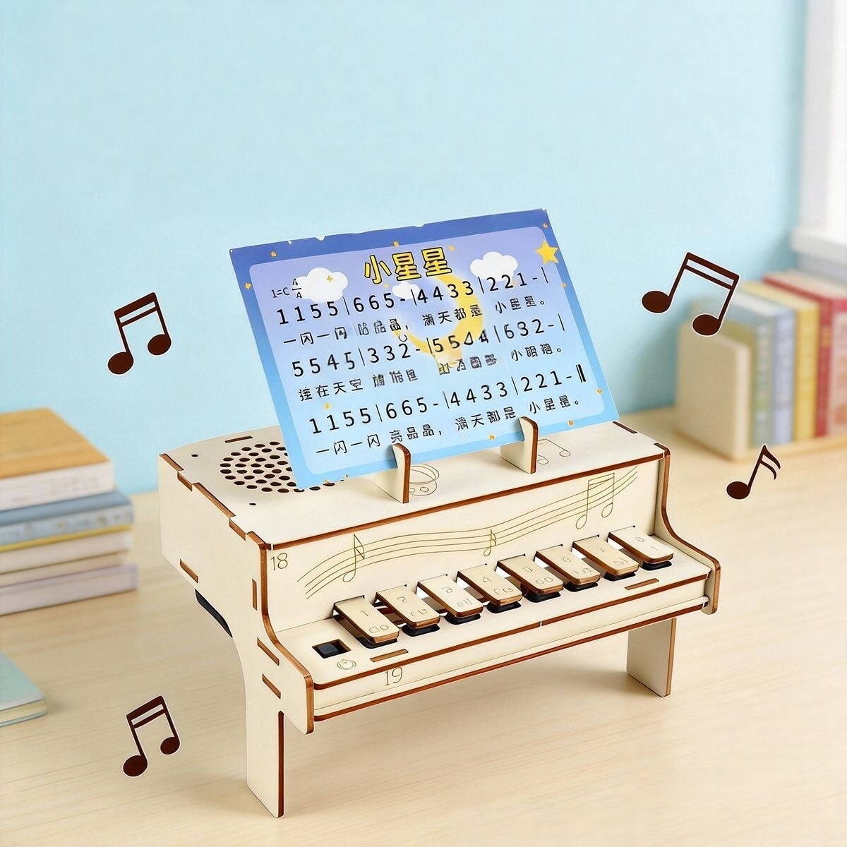 Diy Kit Elektronik - DIY 木製電子ピアノモデル STEM 組み立てキット物理学音響実験教育教材大人の学習のため