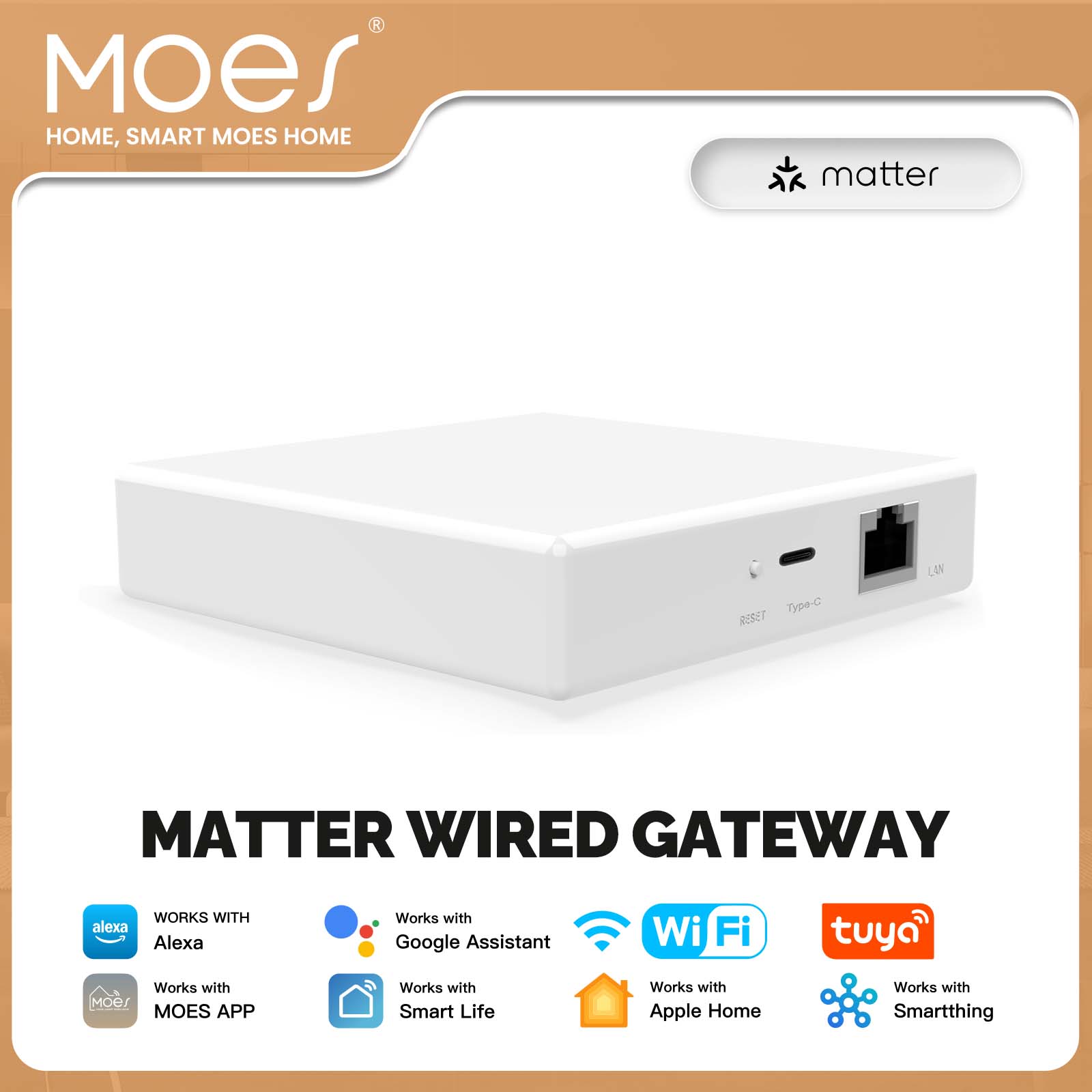 Diy Home Electronics - MOES Tuya ZigBee Matter Thread ゲートウェイハブ、スマートホームブリッジ、Siri