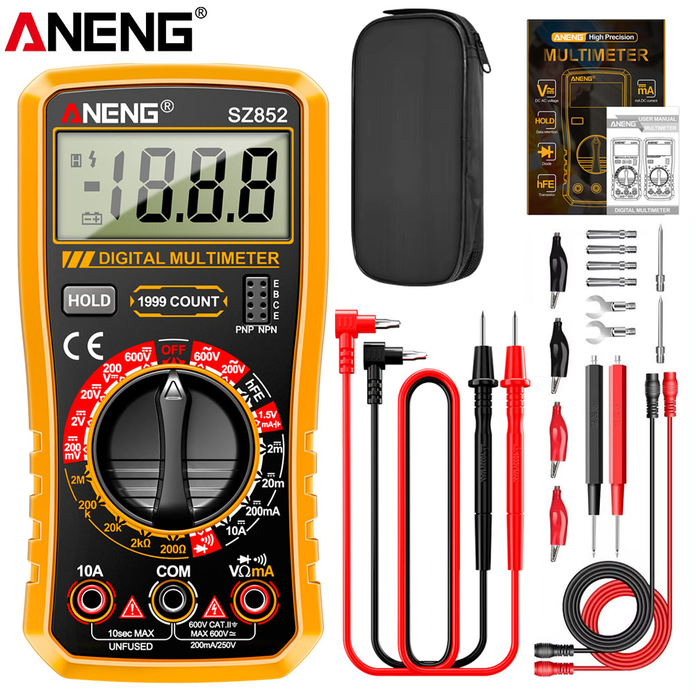 Diy Electronics Tools - ANENG SZ852 マルチメータースマートデジタルテスター電圧電流計ブザー高精度多機能 DIY 電子検出ツール