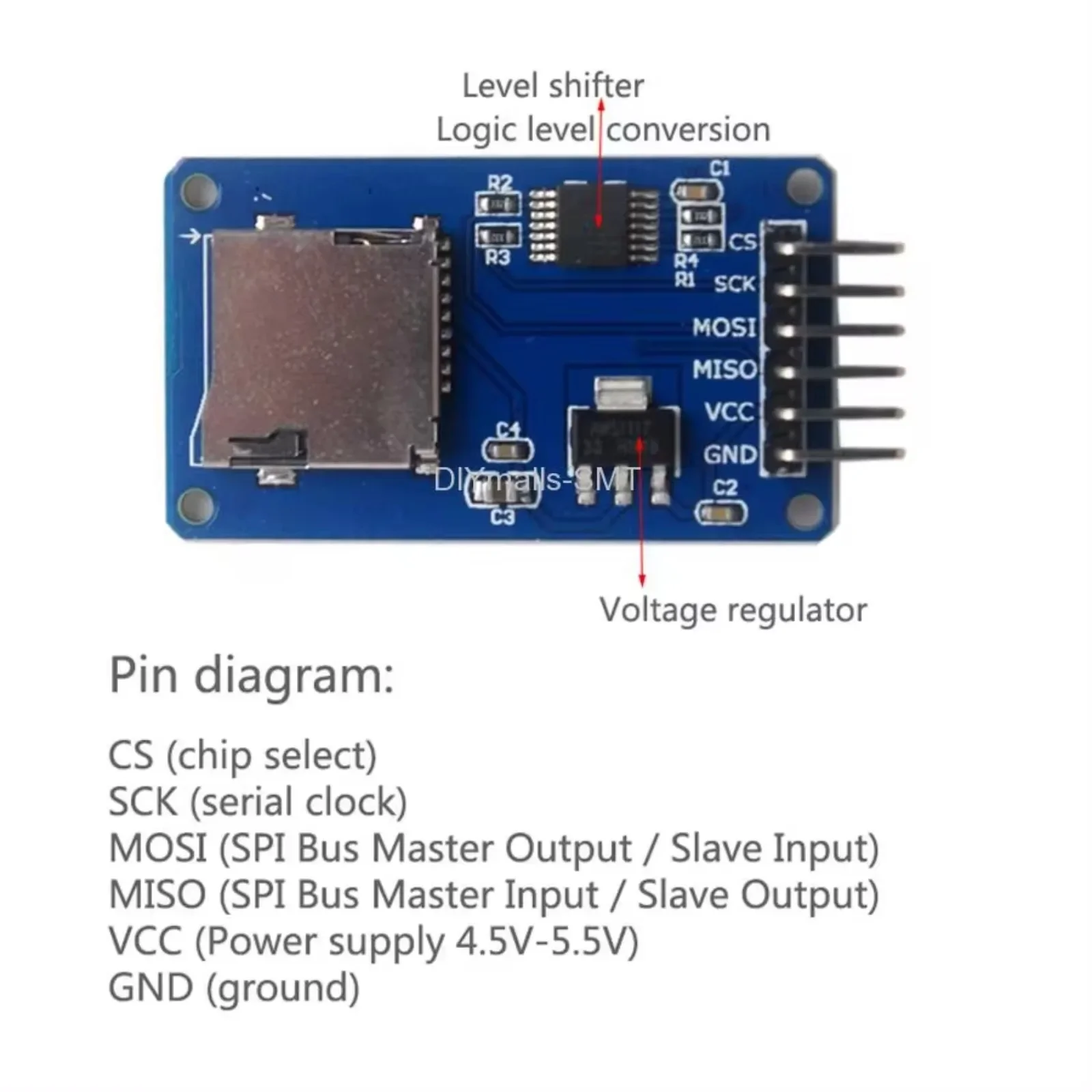 マイクロSDカードモジュール ミニTFメモリカード読み書き  - Sd Card Module Spi のレビューと価格