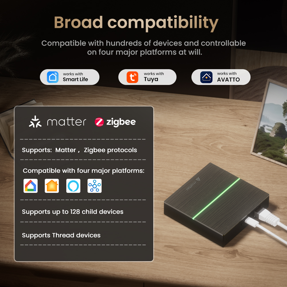 AVATTO Matterスマート有線ゲートウェイハブ Zi - Diy Home Electronics のレビューと価格