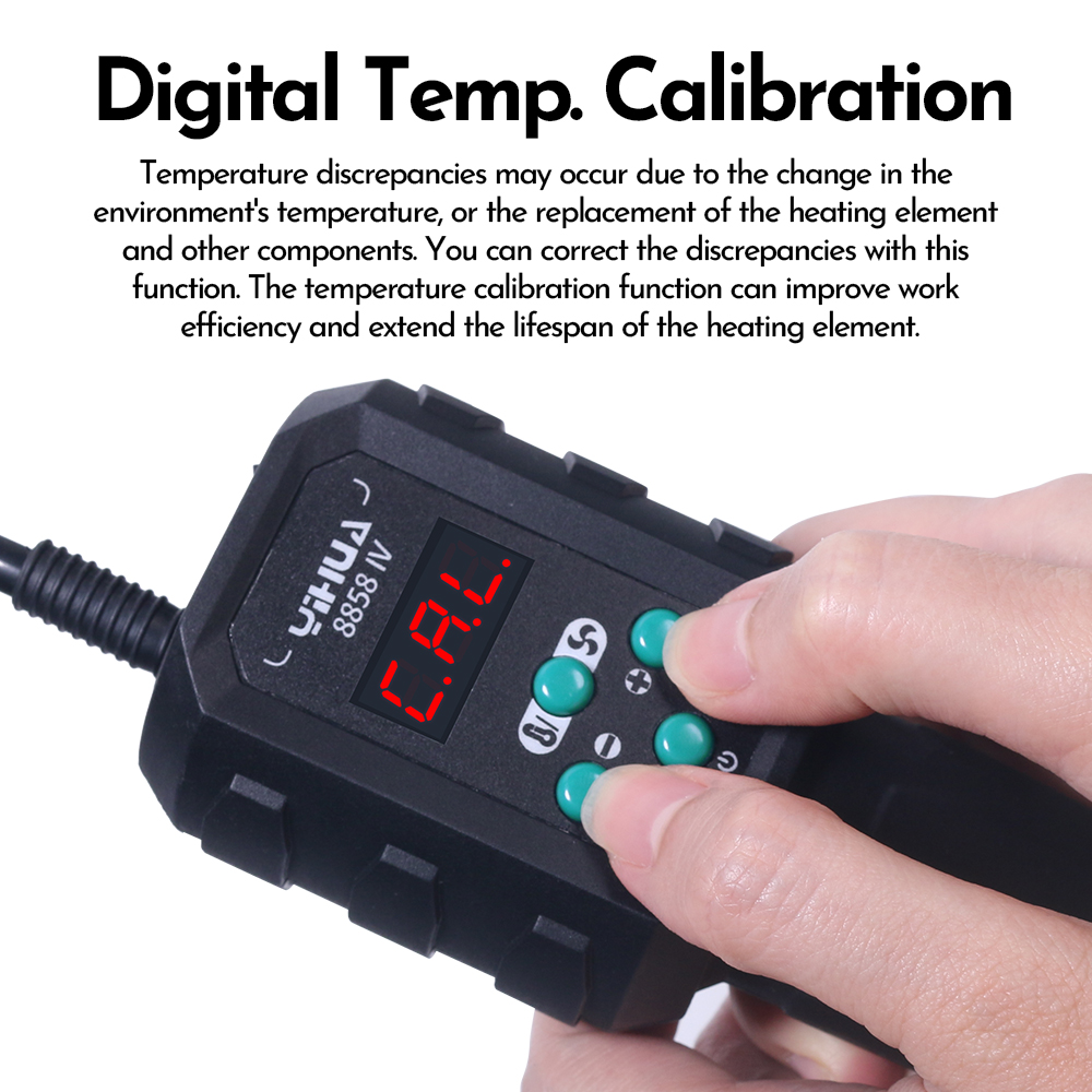 YIHUA ホットエアガン温度調整可能 8858-IV 70 - Diy Electronics Tools のレビューと価格