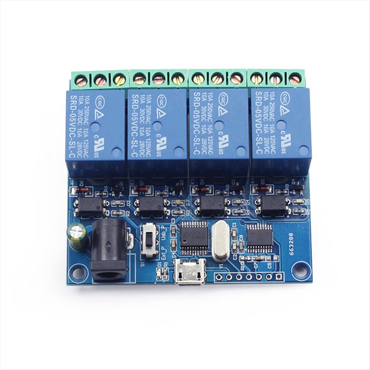 AT42 4 チャンネル USB リレーモジュール LCUS - Relay Module 5V のレビューと価格