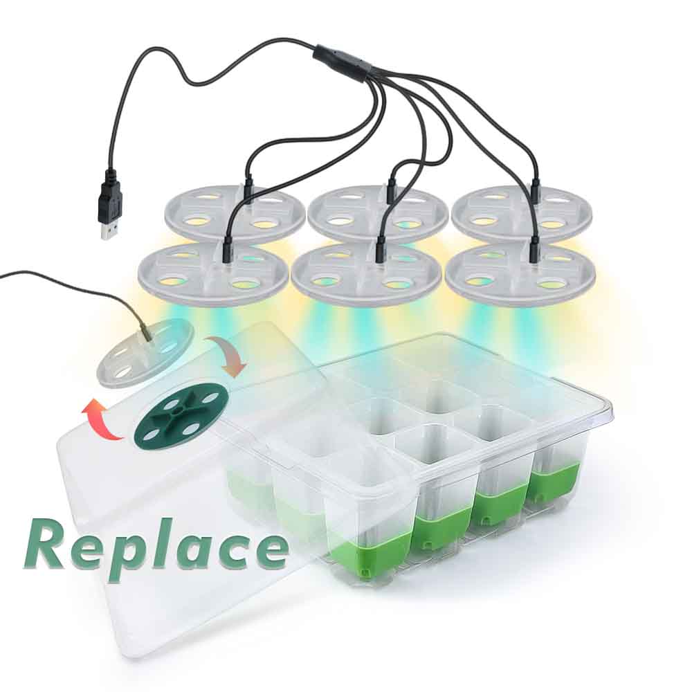 LED 成長ライト苗スタータートレイキット透明カバー付き屋内 - Led Assortment Kit のレビューと価格