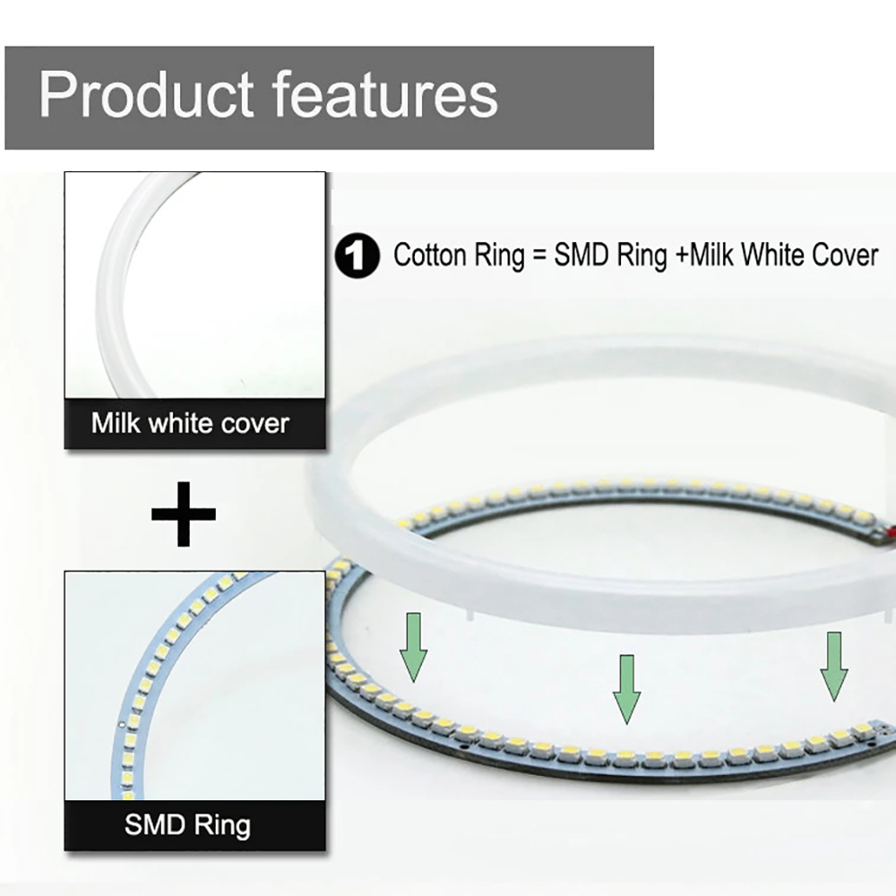 マツダ用エンジェルアイセット,優れた超高輝度コットンハローリ - Led Assortment Kit のレビューと価格