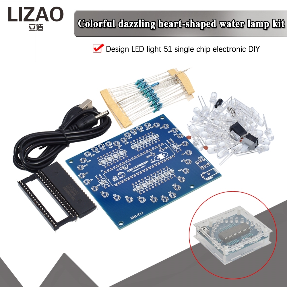 DIY 電子キットハート型カラフルなグレア LED RGB  - Diy Electronics Course のレビューと価格