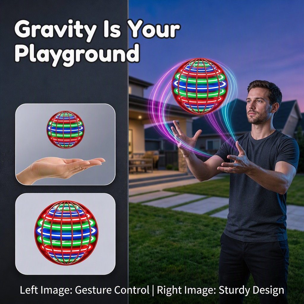 2026年新型手動制御飛行ボールLED宇宙球360度回転サス - Diy Halloween Electronics のレビューと価格