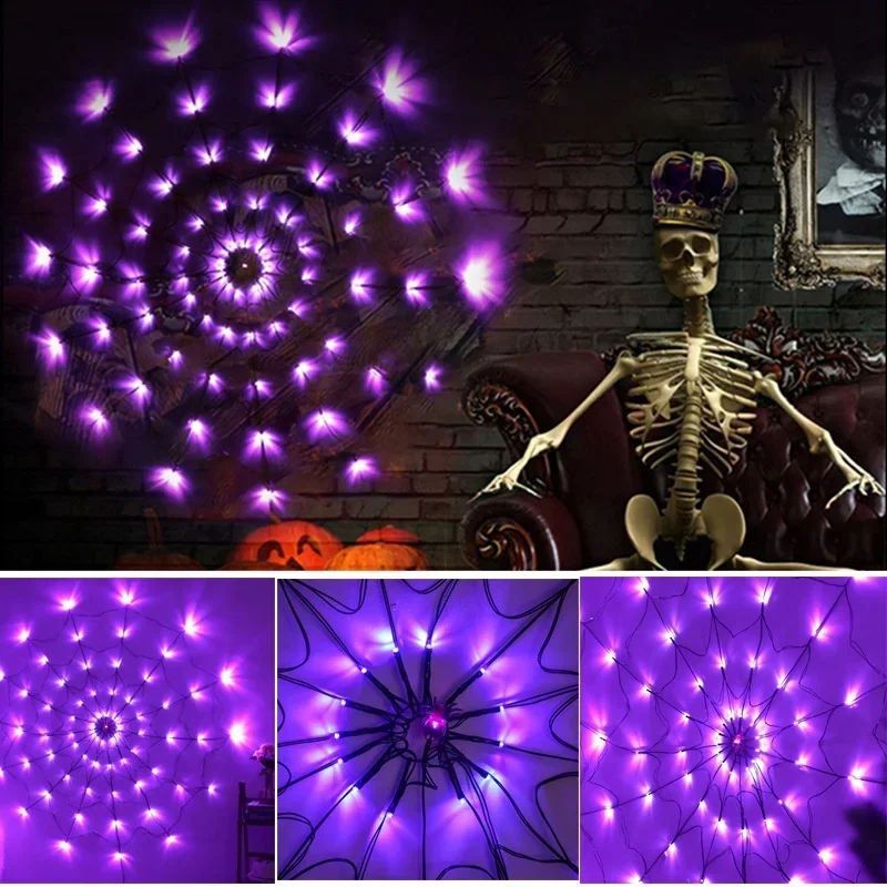 ハロウィン LED ストリングライト クモの巣 ゴーストフェ - Diy Halloween Electronics のレビューと価格