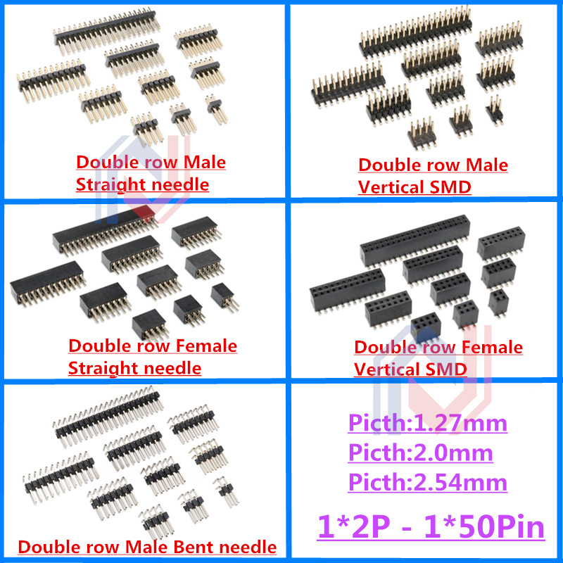 10 個 1.27 ミリメートル 2.0 ミリメートル 2. - Male Female Header Pin のレビューと価格