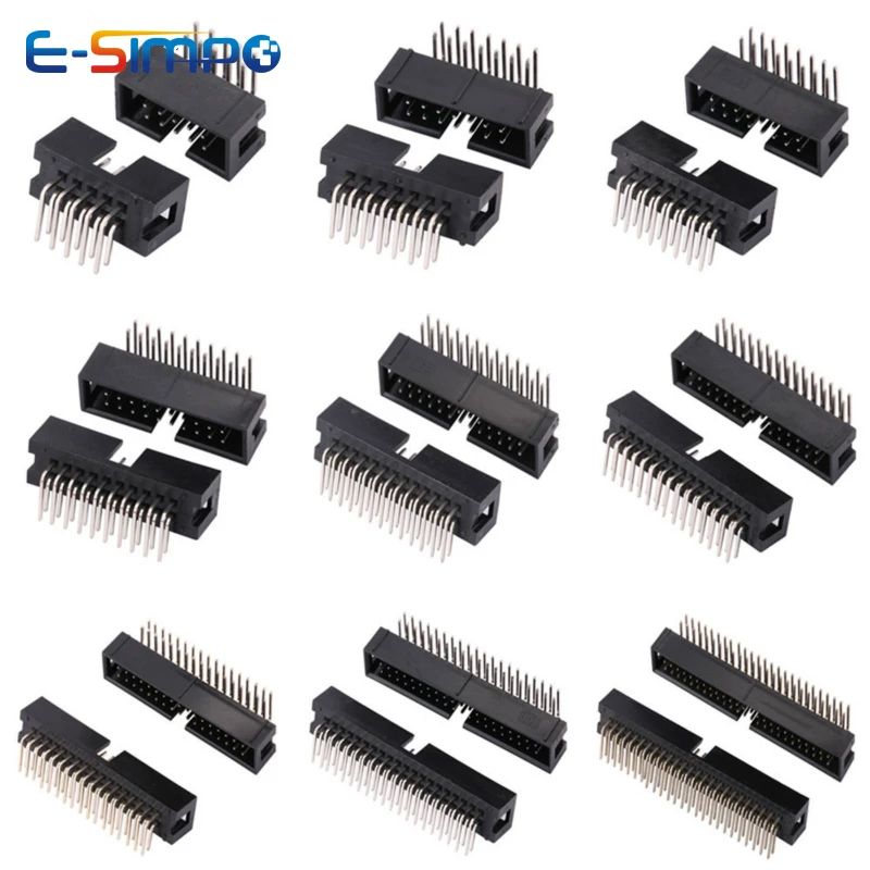 DC3 2.54mm DIP RA直角SMTダブルロー 6P - Male Female Header Pin のレビューと価格