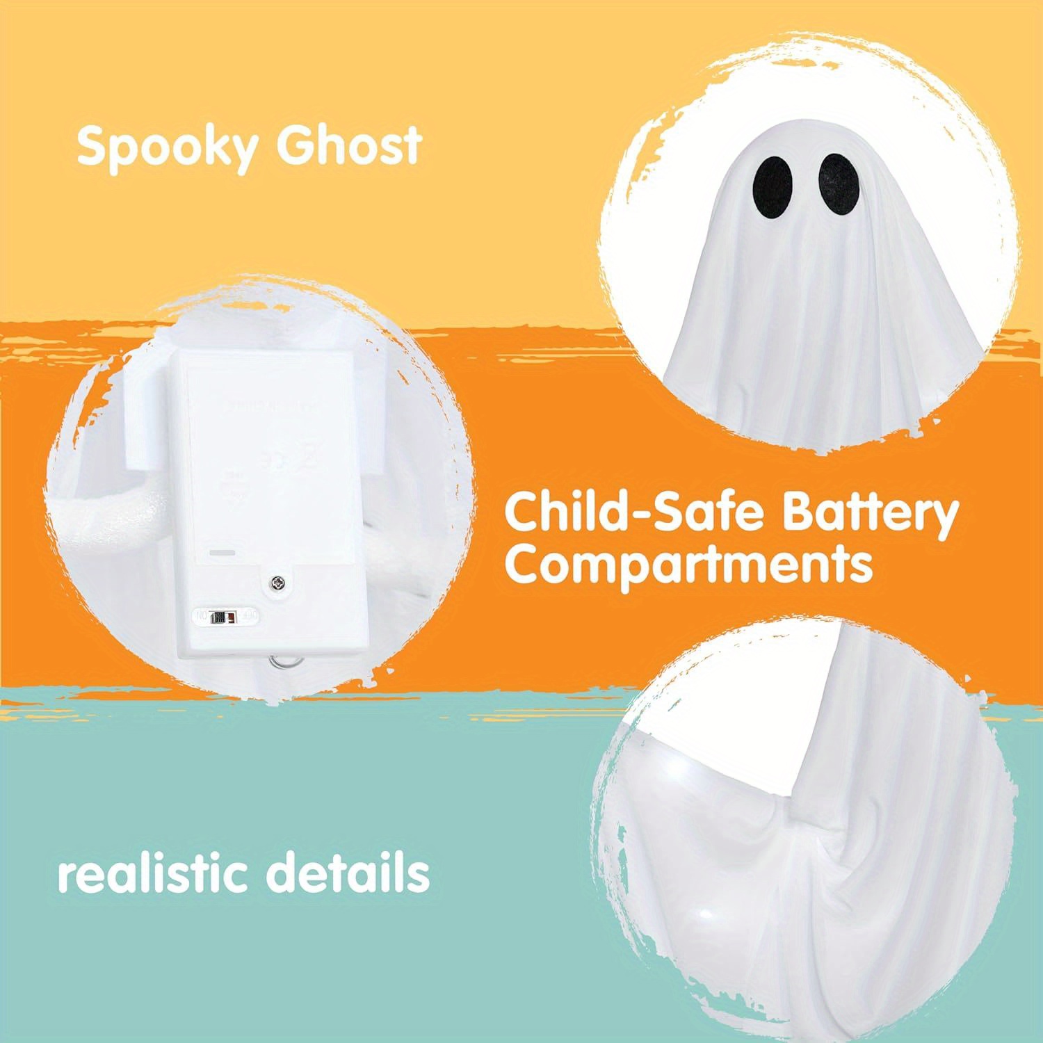 ハロウィン吊り下げライトアップゴースト 不気味な白いLEDラ - Diy Halloween Electronics のレビューと価格