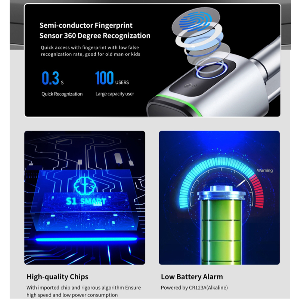 Zemismart-ble-スマート電子ドアロック,Tuya - Diy Home Electronics のレビューと価格
