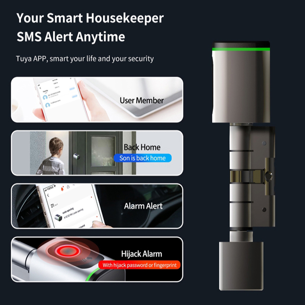Zemismart-ble-スマート電子ドアロック,Tuya - Diy Home Electronics のレビューと価格