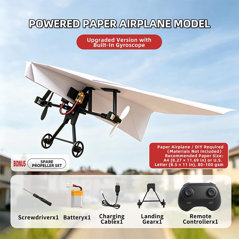 RC紙飛行機キット ジャイロスタビライザー付き DIY電動リ - Diy Kit Elektronik のレビューと価格