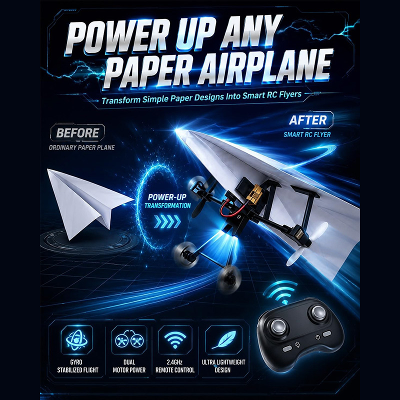 RC紙飛行機キット ジャイロスタビライザー付き DIY電動リ - Diy Kit Elektronik のレビューと価格
