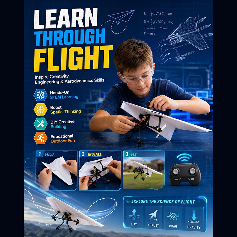 RC紙飛行機キット ジャイロスタビライザー付き DIY電動リ - Diy Kit Elektronik のレビューと価格