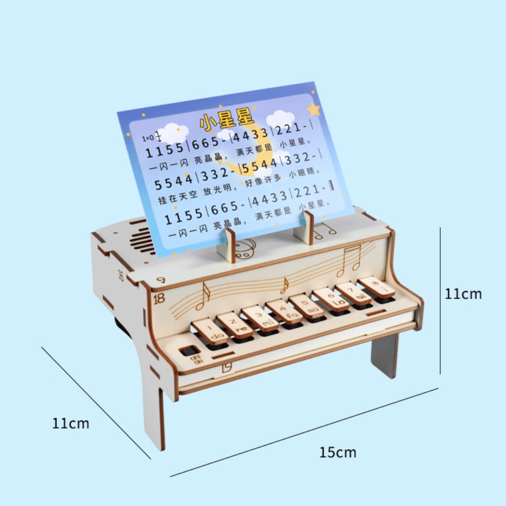 DIY 木製電子ピアノモデル STEM 組み立てキット物理学 - Diy Kit Elektronik のレビューと価格