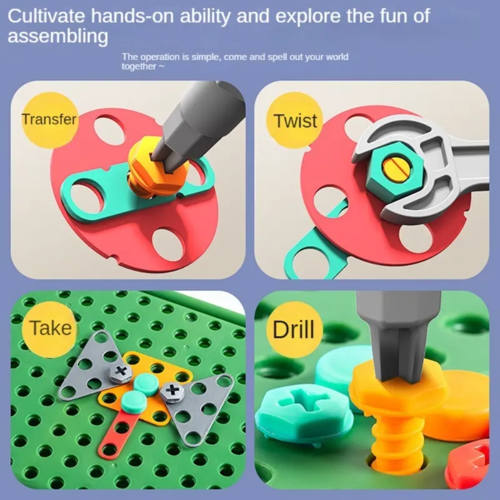 450個の子供用STEMドリルセット クリエイティブモザイク - Diy Electronics Kits For Kids のレビューと価格